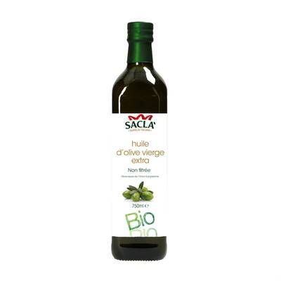 Sacla Huile d'Olive Vierge Extra non Filtrée Bio, 75cl