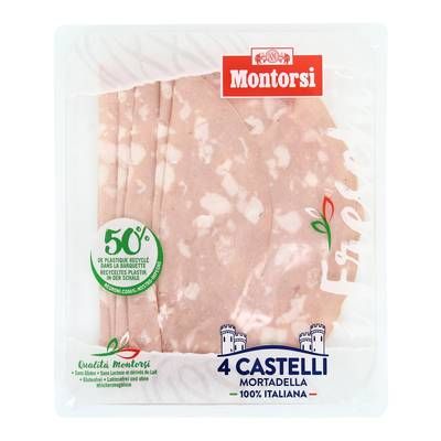 Montorsi Mortadelle IGP, Grandes Tranches, 6 tranches - 120g