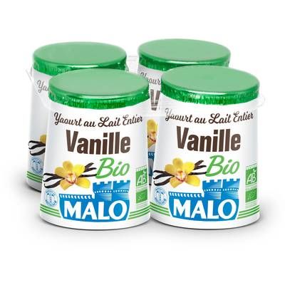 Malo Yaourt Bio Vanille, 4x125g