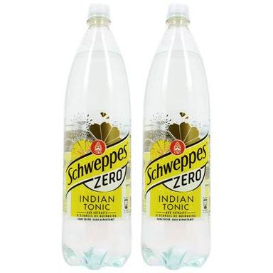 Schweppes Zero Indian Tonic, Lot de 2x1,5L