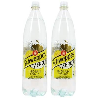 Schweppes Zero Indian Tonic, Lot de 2x1,5L