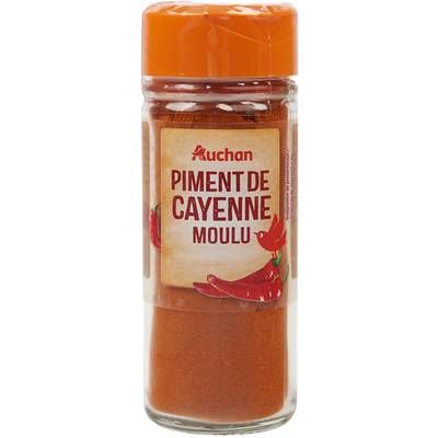 Auchan Piment de cayenne moulu, 38g
