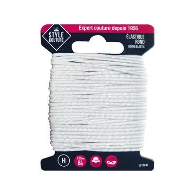 Style couture Elastique Rond Blanc  8m, 8 m
