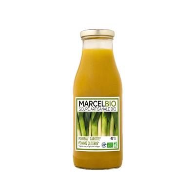Marcel Bio Soupe poireaux pommes de terres carottes bio, 48cl