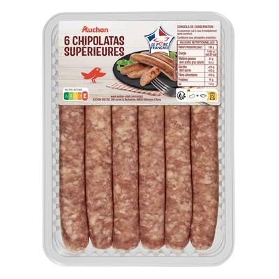 Auchan Chipolatas Supérieures, 6x55g