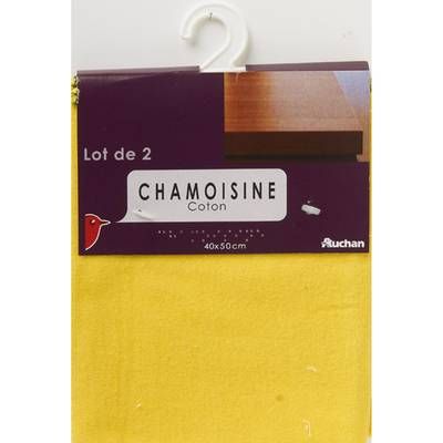 Auchan Chamoisines en coton 40x50cm, 2 pièces