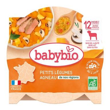 Babybio Navarin de petits Légumes, Agneau de nos Régions Bio Assiette Bébé Dès 12 mois, 230g