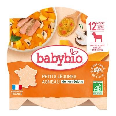 Babybio Navarin de petits Légumes, Agneau de nos Régions Bio Assiette Bébé Dès 12 mois, 230g