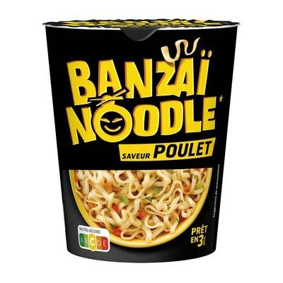 Panzani Nouilles Instantanées saveur Poulet - Banzaï Noodle, 67g
