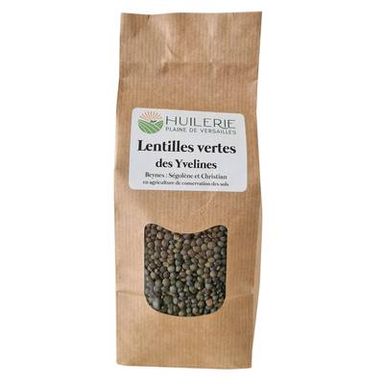 Huilerie Plaine de Versailles Lentilles vertes cultivées dans les Yvelines, 500g