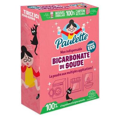 Paulette Bicarbonate de soude Multi-Usage Sans Parfum Écologique, 1kg