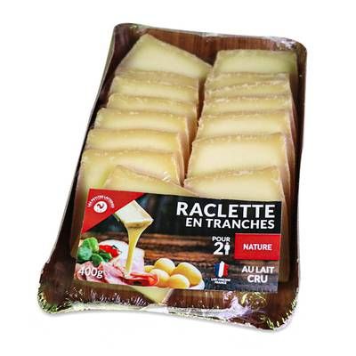 Les Petites Laiteries Raclette Nature - Lait de vache cru, 400g