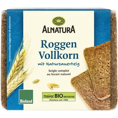 Alnatura Pain de seigle complet au levain naturel bio, 500g