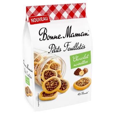 Bonne Maman Petits Feuilletés Chocolat Noisettes, 250g