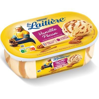 La laitière Crème glacée à la vanille, sauce au caramel au beurre salé, 490g