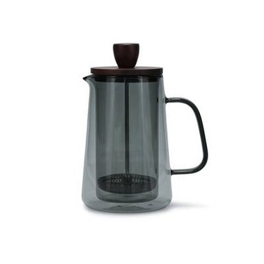 Collection Luma Cafetière 35cl avec filtre en verre et couvercle gris Luma, 1 pièce