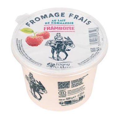 Isigny Ste mère Fromage Frais aux framboises - Lait de vache pasteurisé, 500g