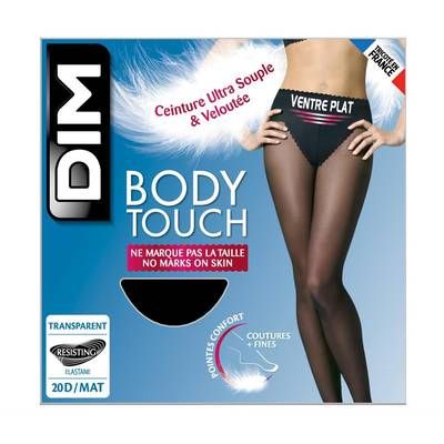 Dim Collant Body Touch Ventre Plat Noir 20D, Taille 2