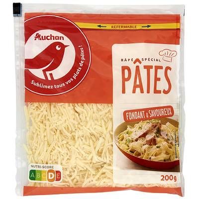Auchan Fromage râpé pour pates, 200g
