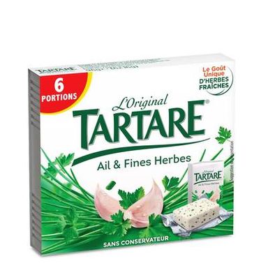 Tartare Fromage à tartiner Ail et Fines Herbes, 6 Fromages