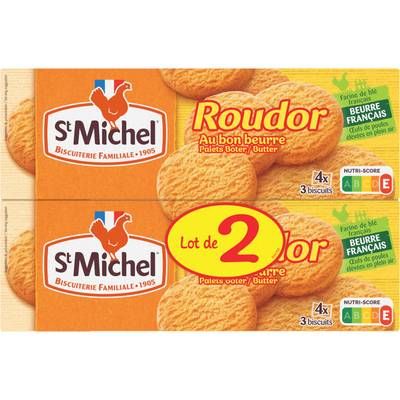 St Michel Lot de deux Roudors palets croustillants et fondants x24, 2x150g