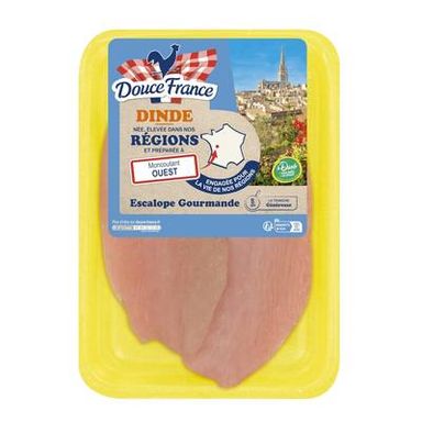 Douce France Escalopes de Dinde Gourmande, Environ 2x135g