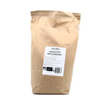 Sans Détour Coquillettes demi-complètes bio, Grand format 3KG