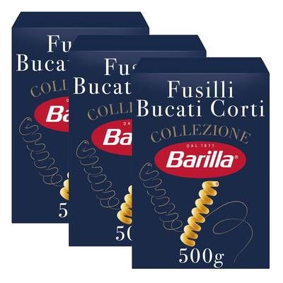 Barilla Collezione Pâtes Fusilli Bucati Corti, Lot de 3x500g