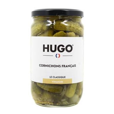 Hugo Cornichons Français au vinaigre et à l'échalote, 360g
