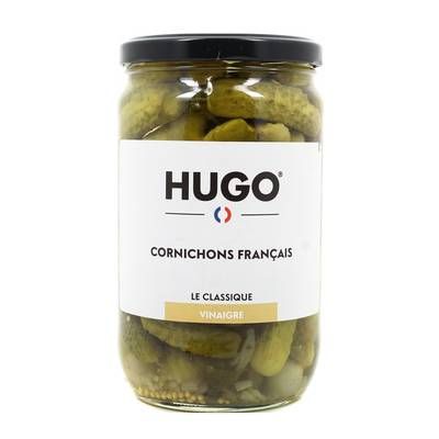 Hugo Cornichons Français au vinaigre et à l'échalote, 360g