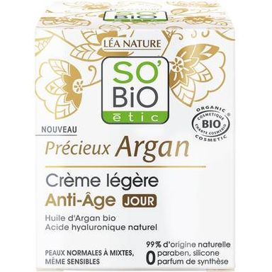So'Bio Crème de jour - Anti-âge - Peaux normales à sèches - Cosmébio, 50ml