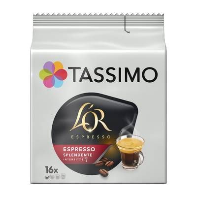 Tassimo Café dosettes splendente compatibles Tassimo L'OR, 16 dosettes
