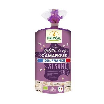 Priméal Galettes de riz bio de Camargue au Sésame, 130g