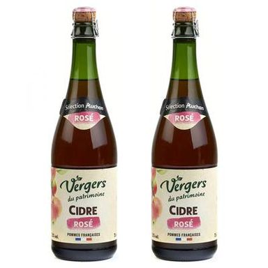 Vergers Du Patrimoine Cidre rosé 3°, Lot de 2x75cl