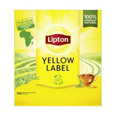 Lipton Thé label yellow 200g, 100 sachets