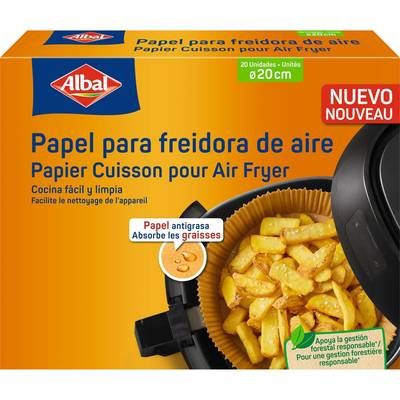 Albal Papier cuisson pour Air Fryer, 20 cm 20 pièces
