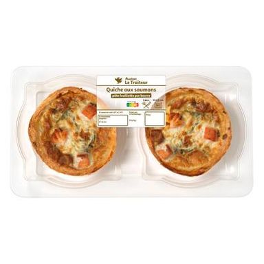 Auchan Le Traiteur Quiche aux 2 Saumons, 2x150g