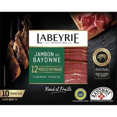 Labeyrie Jambon de Bayonne 12 mois, 10 tranches - 160g