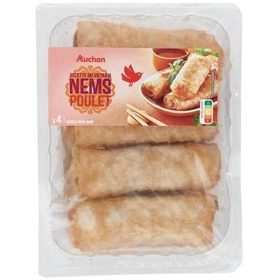Auchan Nems de Poulet Sauce Nuoc Nam, 4 nems - 300g