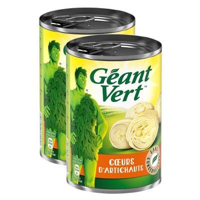 Géant Vert Coeurs d'artichauts, Lot de 2x240g