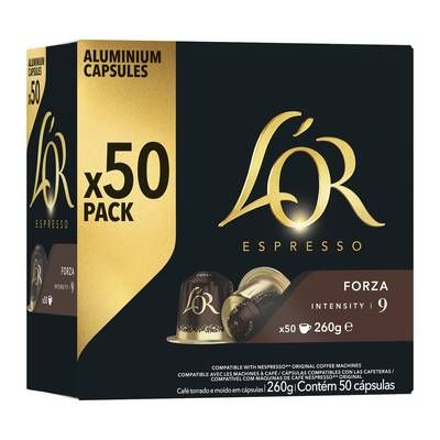 L'or Espresso Café forza intensité 9, 50 capsules