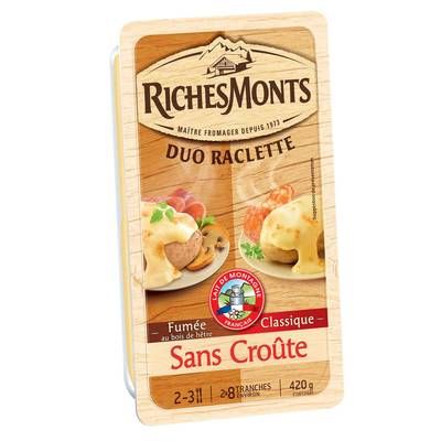 Richesmonts Raclette Duo Fumé & Nature, 420g