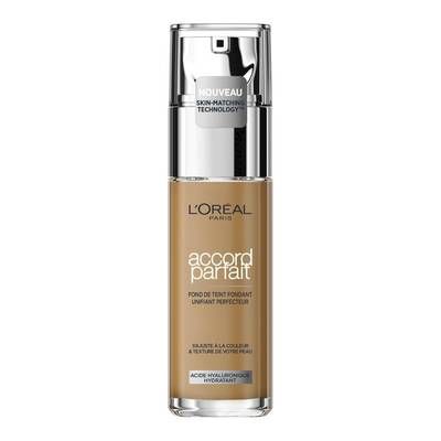 L'Oréal Paris Fond de teint fluide Accord Parfait, D7 Ambre Doré - 30ml