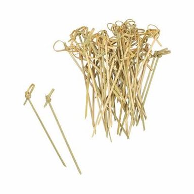 Homea Pique apéritif boucle en bambou 12cm, 50 piques