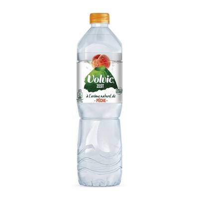 Volvic Zest Eau arômatisée pêche et citron, 1,5L