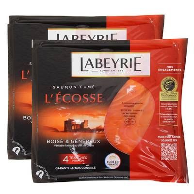 Labeyrie Saumon Fumé Le Boisé d'Écosse, Lot de 2x130g