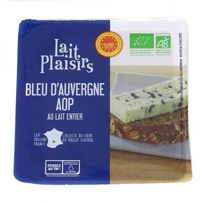 Lait Plaisirs Bleu d'Auvergne AOP, bio, 125g