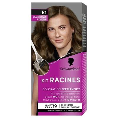 Schwarzkopf Kit retouches racines châtain clair, R1 Châtain clair à châtain