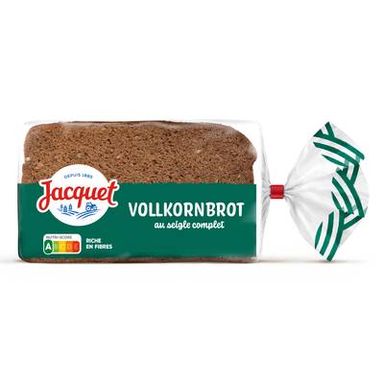 Jacquet Vollkornbrot Pain au Seigle Complet, 9 tranches - 500g