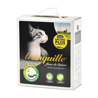 Tranquille Litière Minérale Agglomérante Fleur de Litière Super pour Chat, 4,5L